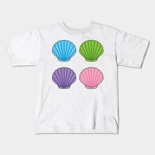 Pastel Colorful Seashell Pack Kids T-Shirt